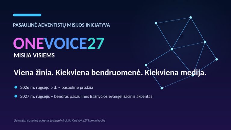 OneVoice27: viena žinia, visa pasaulinė Bažnyčia, misija visiems